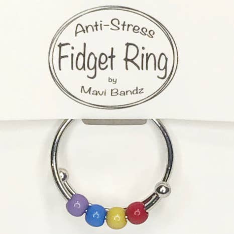 Mavi Bandz - Wholesale Band/Stacked Ring - Fidget Anti Anxiety Rainbow Ring
