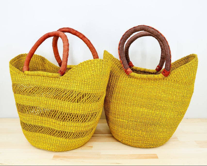 Gitzell FairTrade - Wholesale Grocery/Shopping Bag - U-Shopper Tote Basket Bag, Solid11