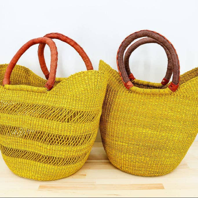 Gitzell FairTrade - Wholesale Grocery/Shopping Bag - U-Shopper Tote Basket Bag, Solid11