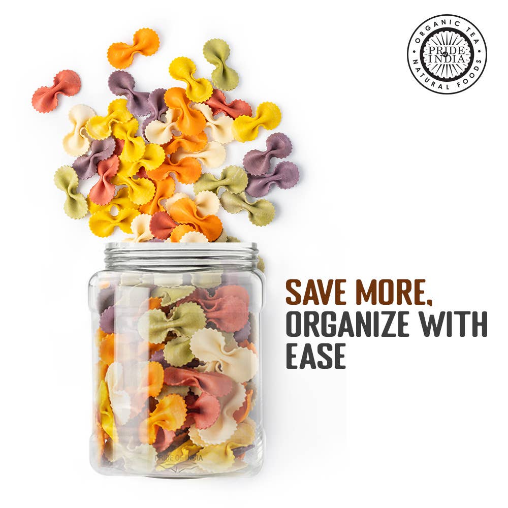 PRIDE INDIA BRANDS – wholesale Jar – Clear PET Storage Jars with Caps22