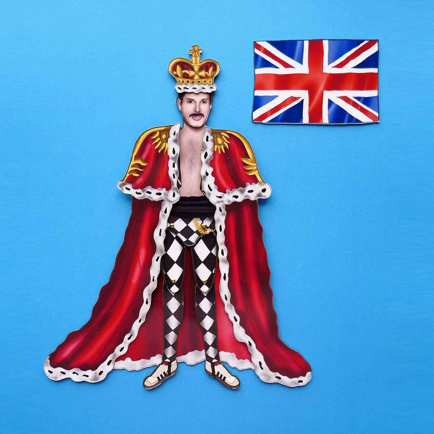 THE PAPER IDOLL - Vente Aimants - Aimant de réfrigérateur articulé ou ensemble Freddie Mercury (The Queen).8