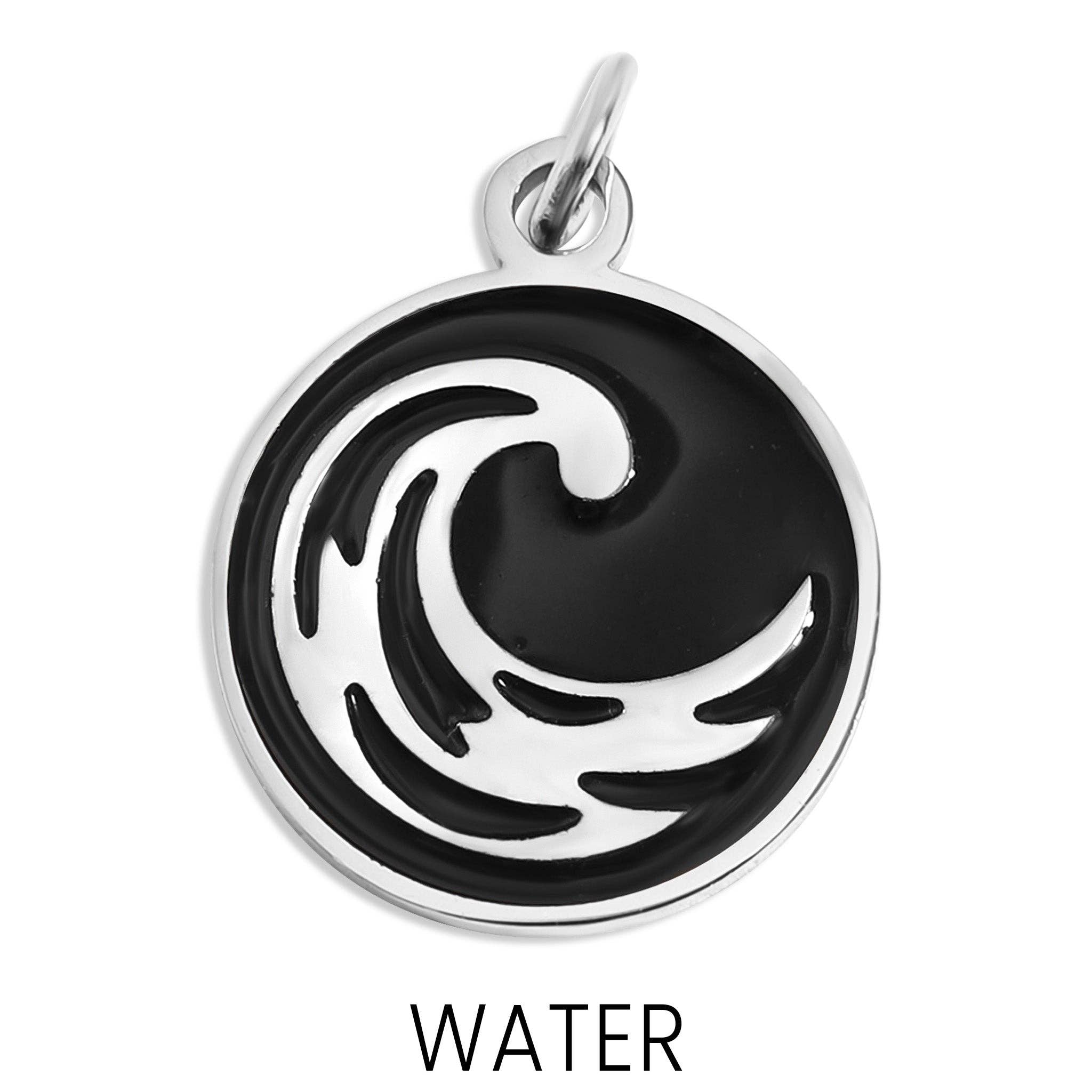 WJW - Wholesale Individual Charm/Pendant - 18K Gold PVD Stainless Steel Earth, Fire, Water, & Air Element Pendant5