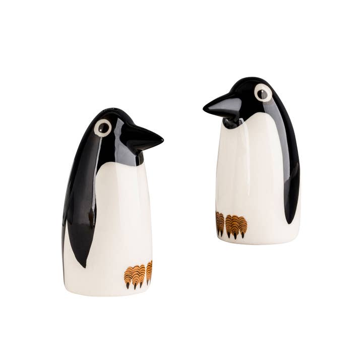Hannah Turner Ltd - Wholesale Salt & Pepper Shaker Set - Handmade Ceramic Penguin Salt and Pepper Shakers