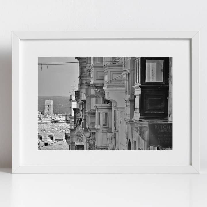 Valletta Malta Svartvit Print Resefotografi för wholesale av Mo & Paul Photography