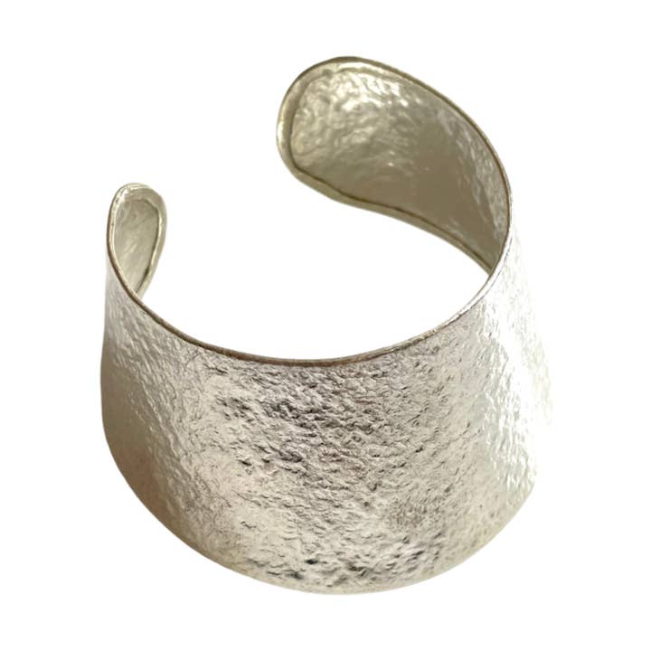 Silver Plate Wide Bangle for wholesale by Suzie Blue Canada