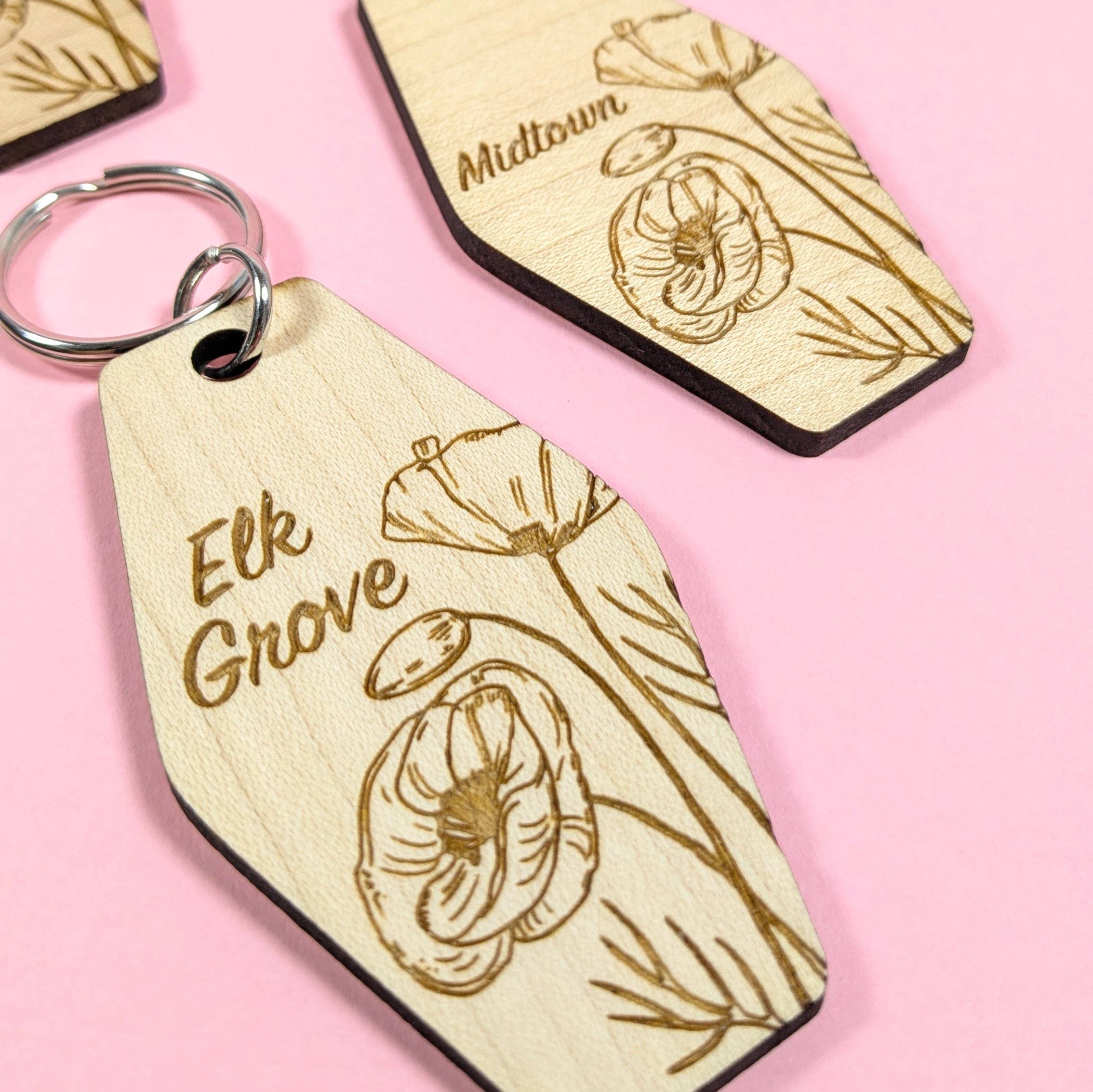 Crafted - Wholesale Keychain - Unisex - Custom California Poppy Keychains1