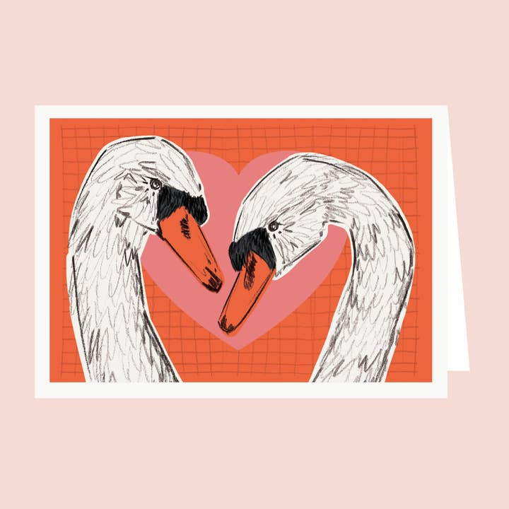 Swans Card / Love Card / Anniversary Card for wholesale by Aimee Mac Illustration / Stationery & Prints
