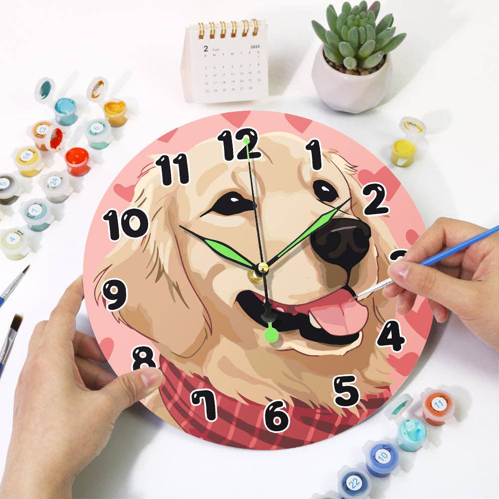 Paint Your Numbers - Wholesale DIY Craft Kit - Paint the Moment – Golden Pup Clock Kit23