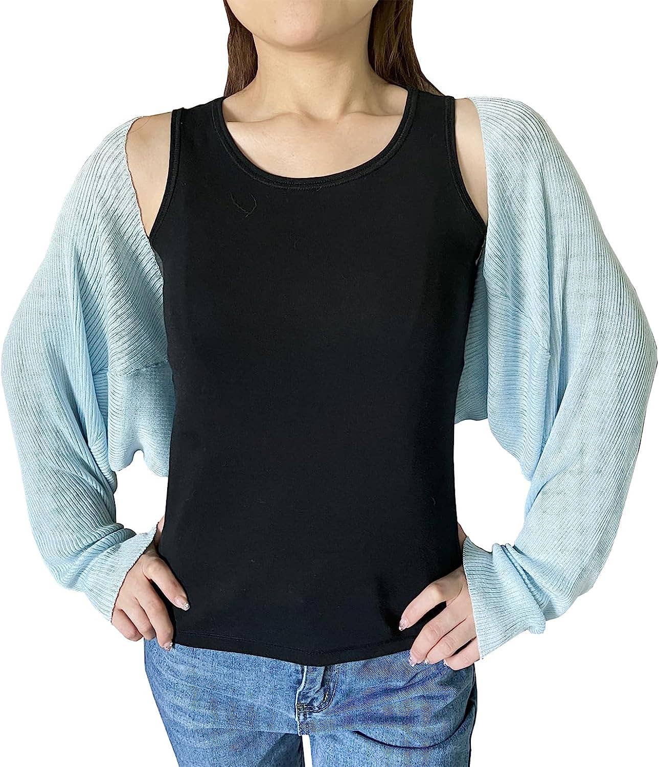 Fennco Styles – Engroshandel Cardigan - Dame – Ribstrikket cardigan bolero shrug8