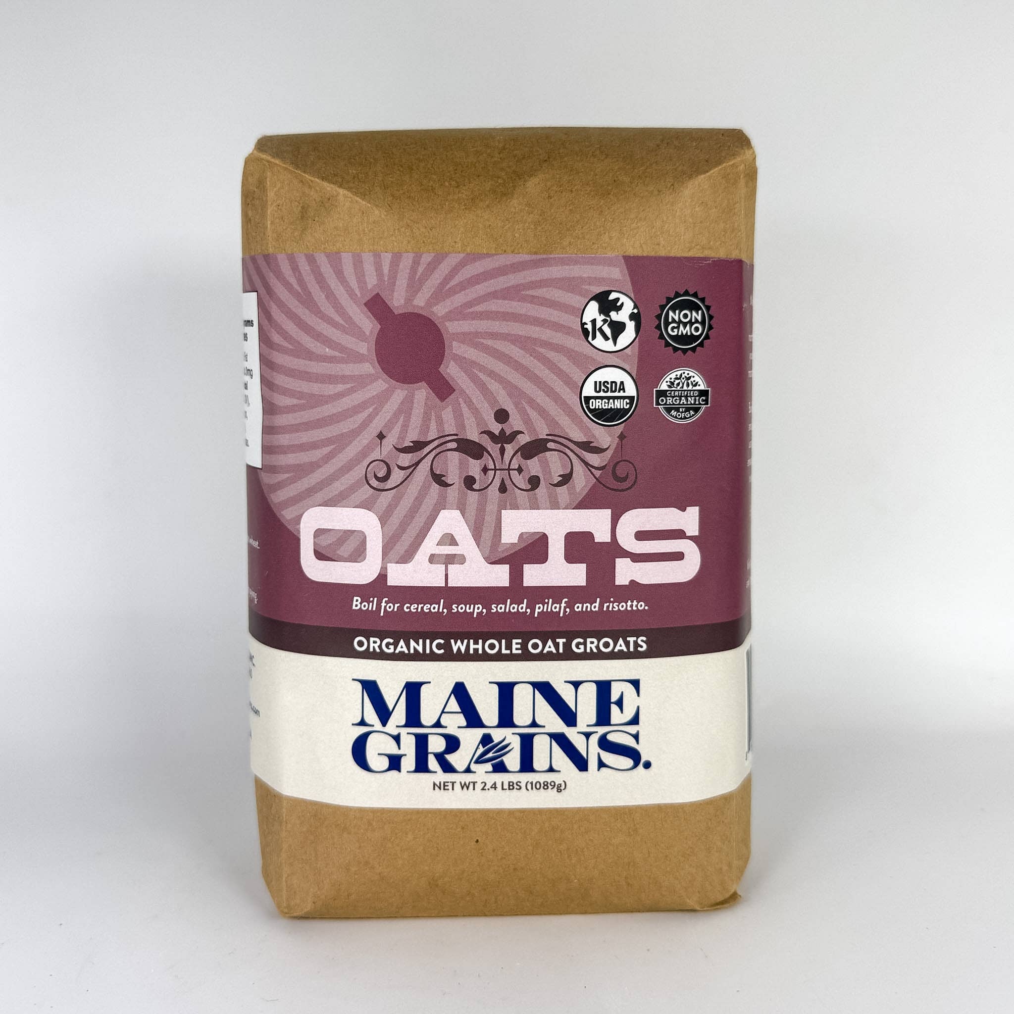 Maine Grains - Wholesale Oats - Organic Whole Oat Groats / 6x2.4#