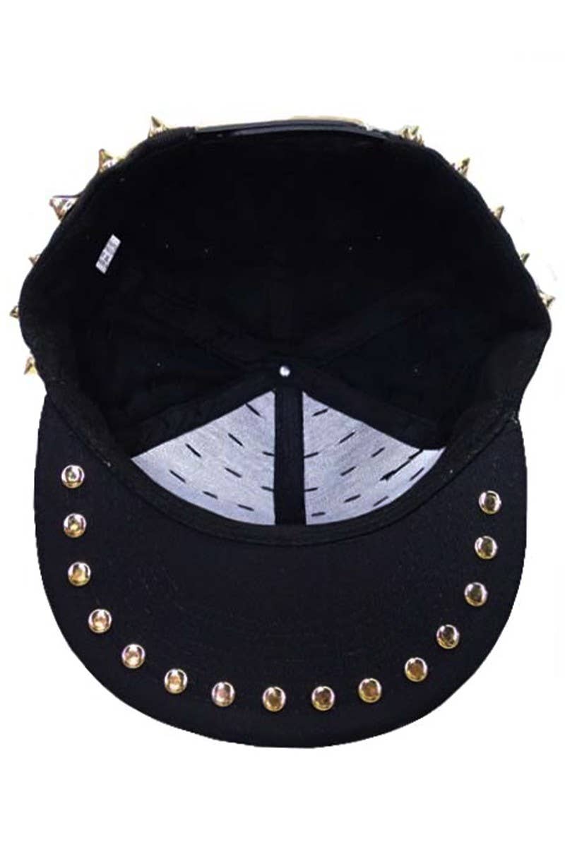 Cap Zone - Wholesale Flat Brim Cap - Unisex - Punk Rock Heavy Metal Studded Snapback5