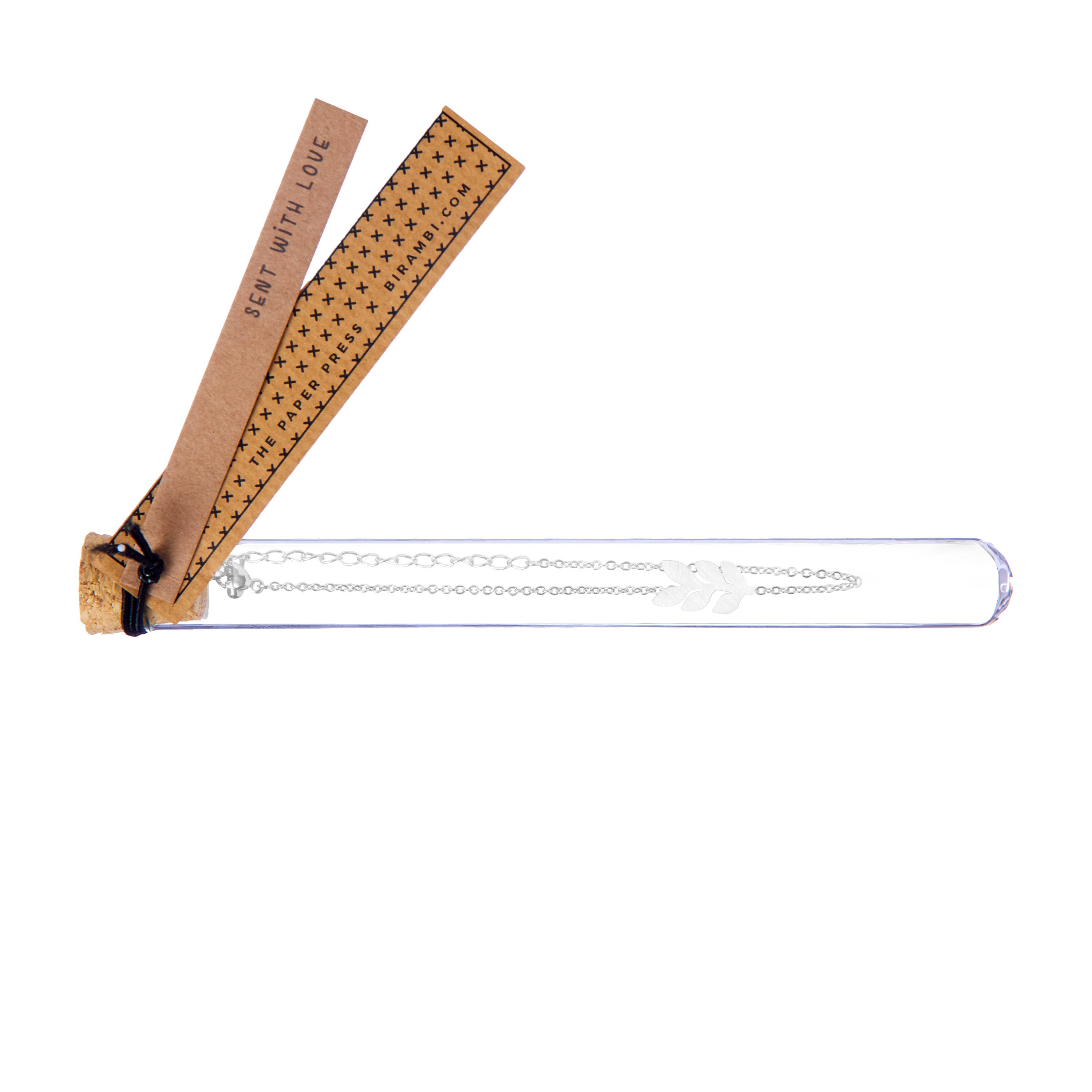 BIRAMBI – Engroshandel Armbånd med vedhæng – Armbånd med blad i glasrør1