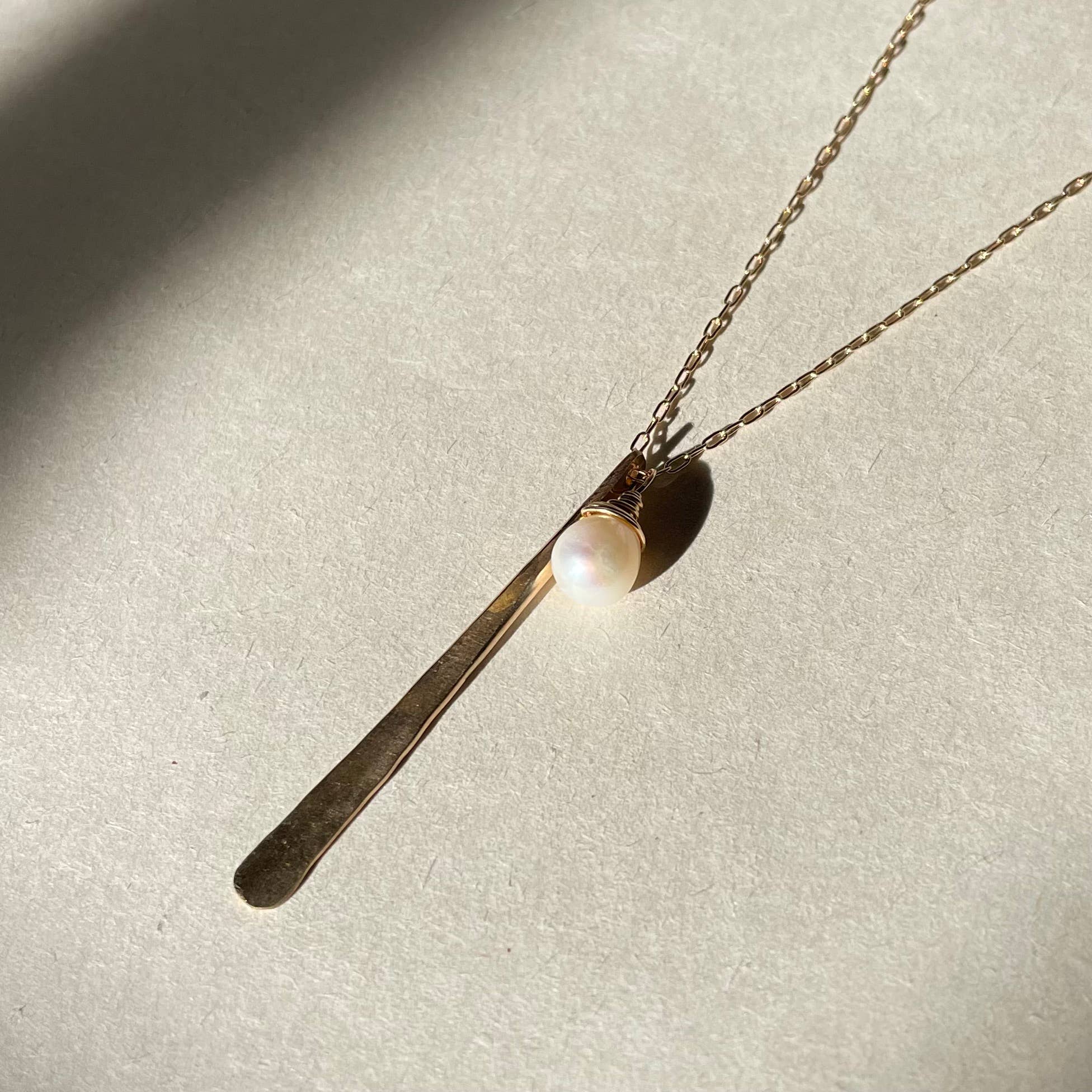 Elysium Jewelry - Wholesale Pendant/Charm Necklace - Hammered Stick and Stone Necklace5