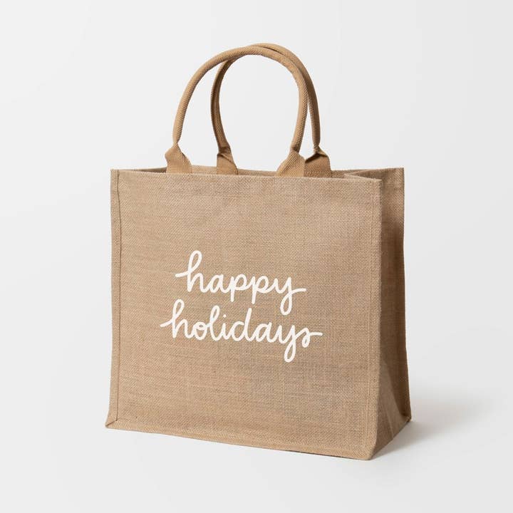 The Little Market - Wholesale Grocery/Shopping Bag - Reusable Shopping Tote - Happy Holidays