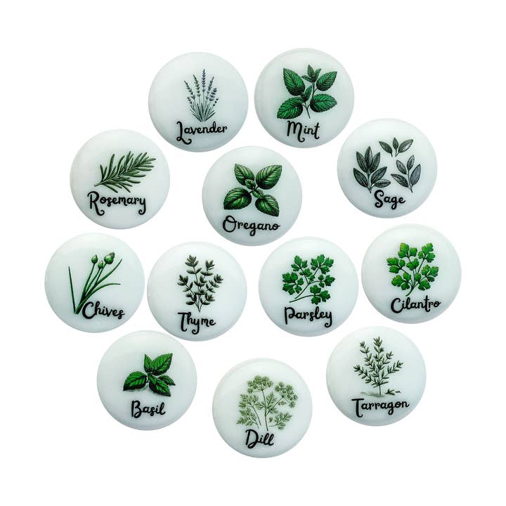 Lifeforce Glass, Inc. - Wholesale Garden/Lawn Stake - Printed Garden Herb Stones for Plant Pots10