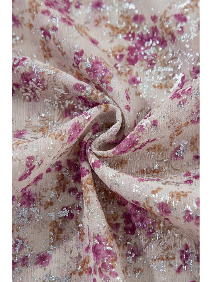 Pink Bishop Sleeve Collared V Neck Shirt for wholesale on Faire10