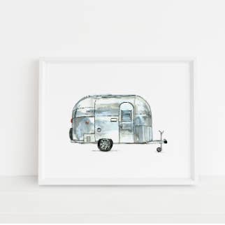 Airstream Print for wholesale by Jennie Kilcup Watercolors