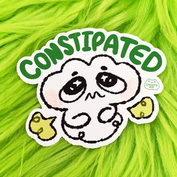 Constipated Frog Ghost | Vinyl Sticker for wholesale by Ghostiekid