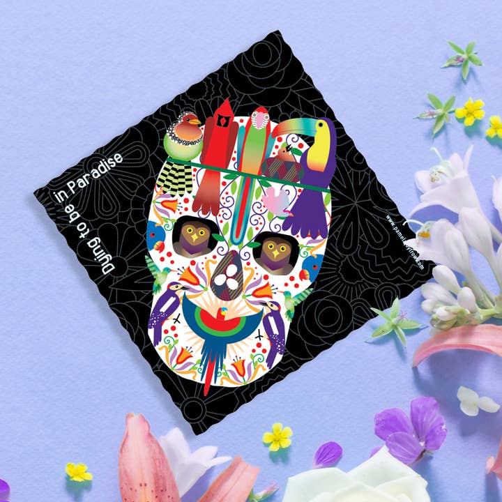 The Art of Pamela Joy Trow – Engroshandel Klistermærke – Sukkerkranium dør for at være i paradisklistermærke1