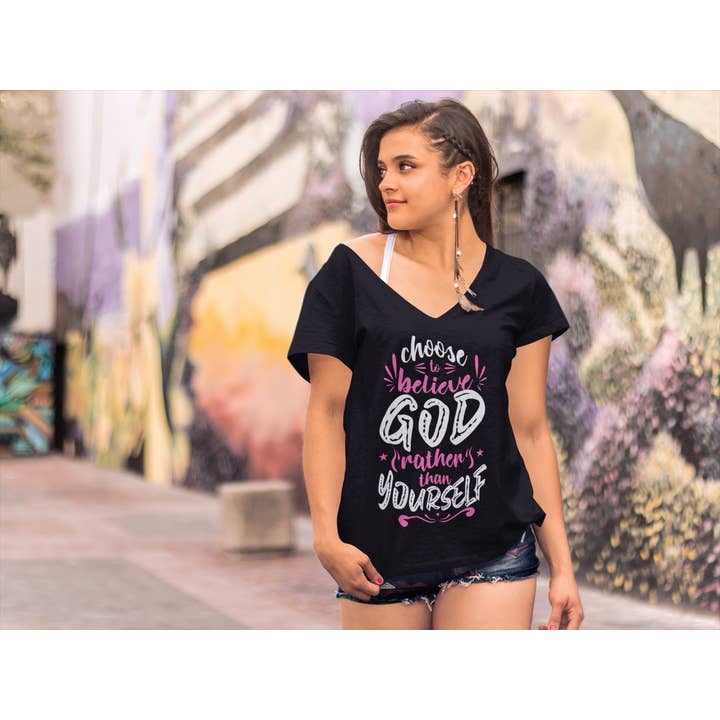 T-shirt ULTRABASIC pour femme avec citation Choisissez de croire