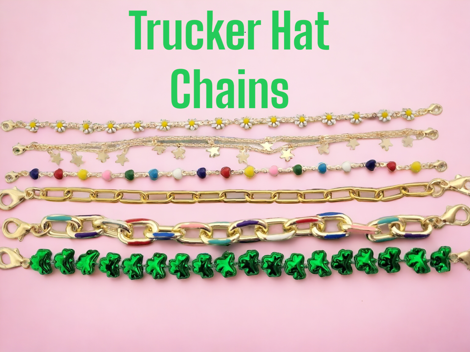 The Candy Collections - Wholesale Hat Accessory - Women's - Online Trucker Chain hat bar personalization supplies brooch0