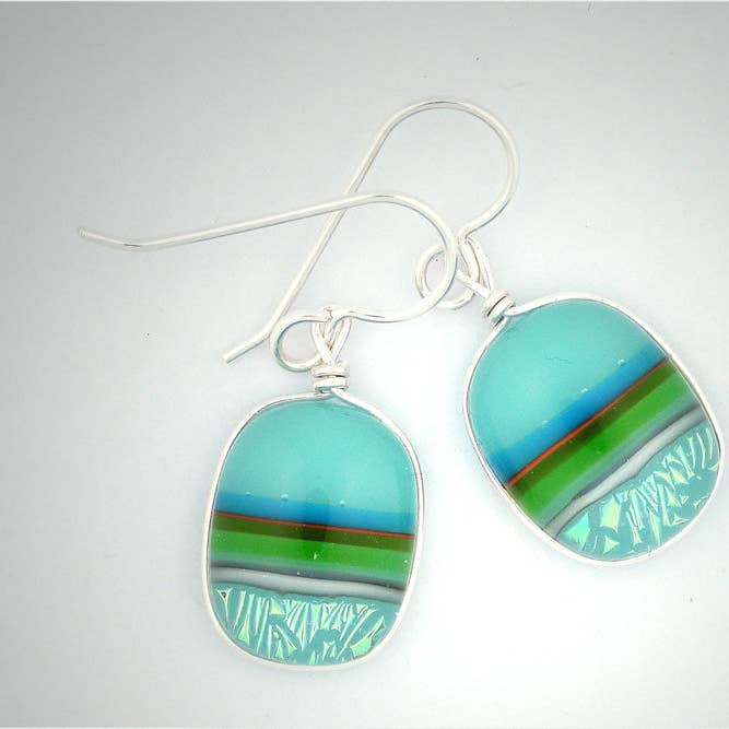 Momo Glassworks - Vente Boucles d'oreilles pendantes - BM-151 : Boucles d'oreilles Zonda