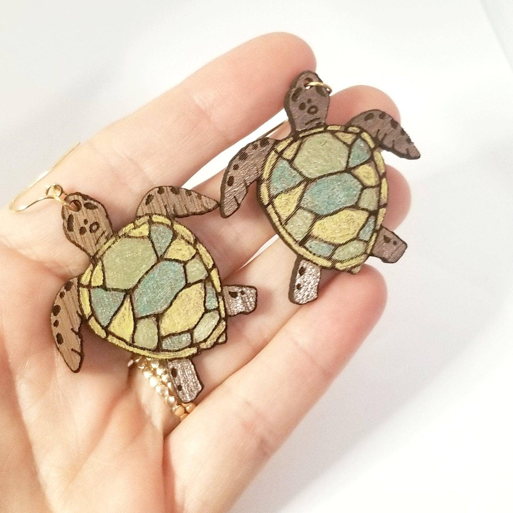 Solshine and Co - Vente Boucles d'oreilles pendantes - Tortue Aloha1