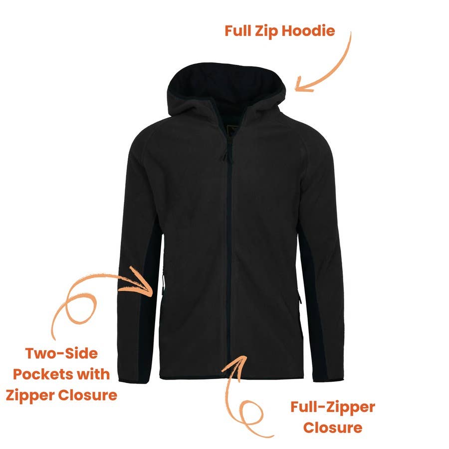 Galaxy By Harvic – wholesale Hoodie – Women's – Women's Loose-Fit Polar Fleece Tech Zip Hoodie 3