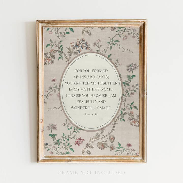 Wonderfully Christian Art Print, Canvas, Decor Gift, Vintage for wholesale by Rooted in Truth