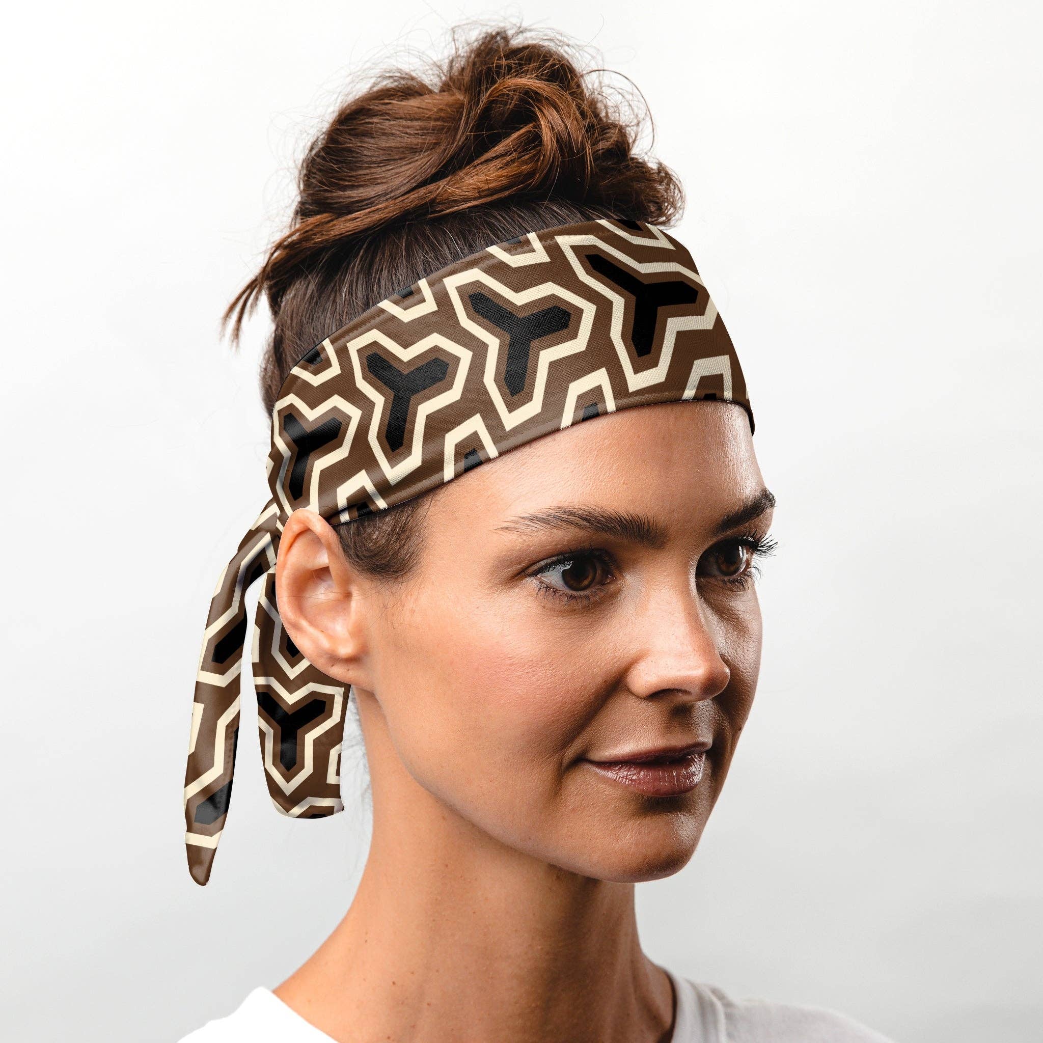 Runners Essentials by Without Limits - Wholesale Fashion Headband - Unisex - Blue Steel Tie Headband2