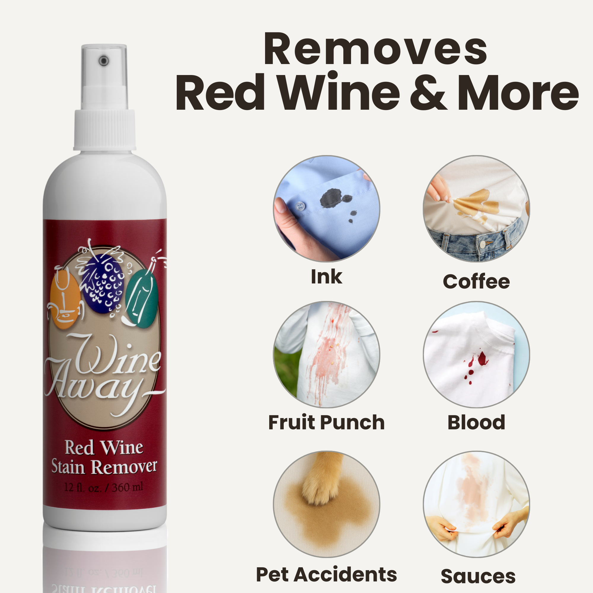 Wine Away - Wholesale Stain Remover - Wine Away Red Wine Stain Remover  — 12 oz.  9