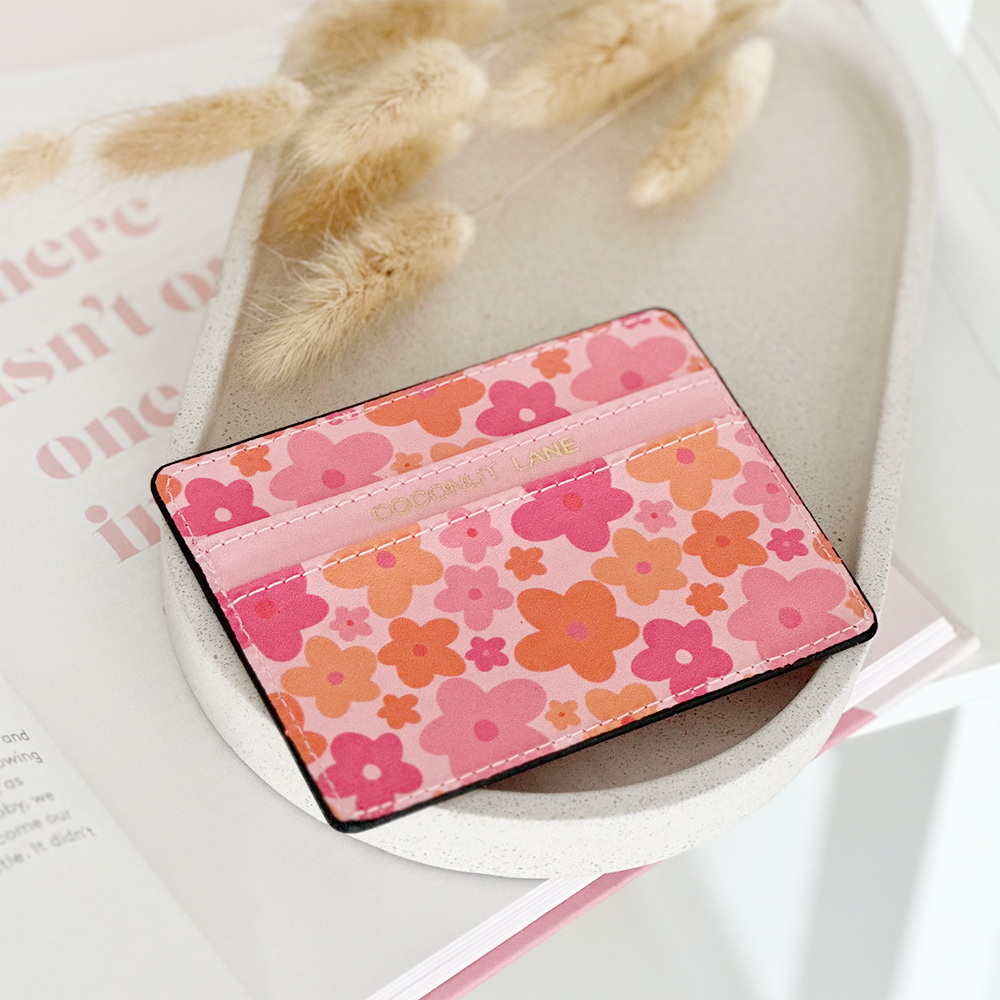 Coconut Lane - Vendita all'ingrosso Portacarte - Donna - Portacarte Bloom rosa e arancione1