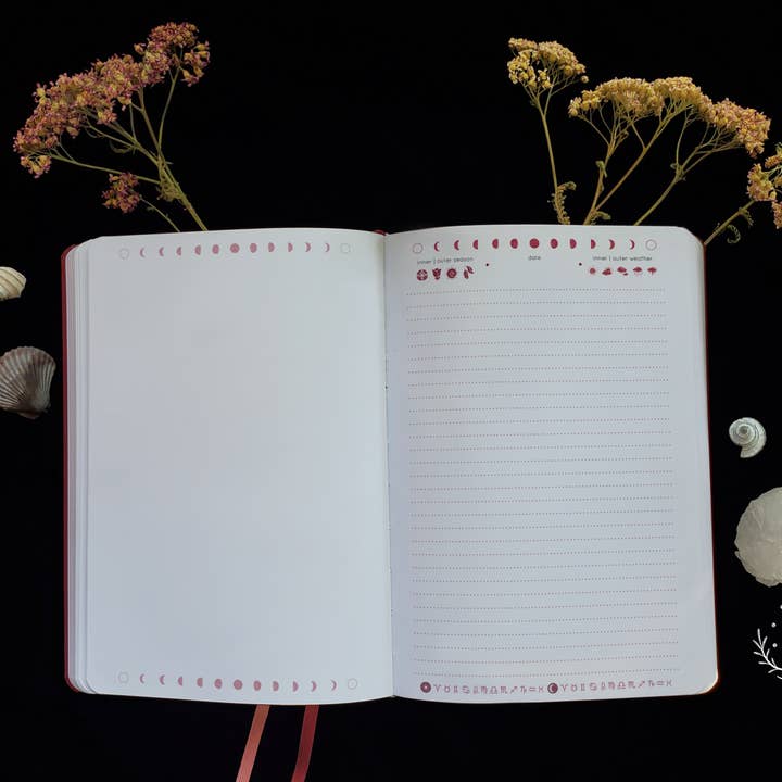Cyclical Roots by Rachael Amber - Venta al por mayor Cuadernos - Cuaderno cíclico: un diario de seguimiento en blanco y rayado para la expansión