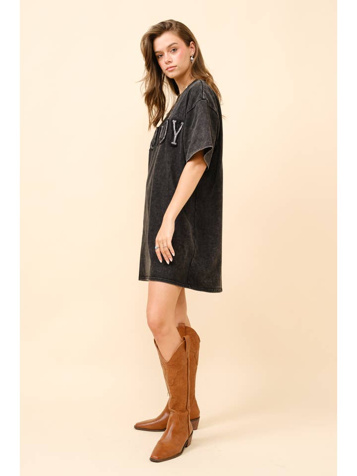 Blue B - Wholesale Dress - Women's - 22896T - HOWDY T shirt Dress