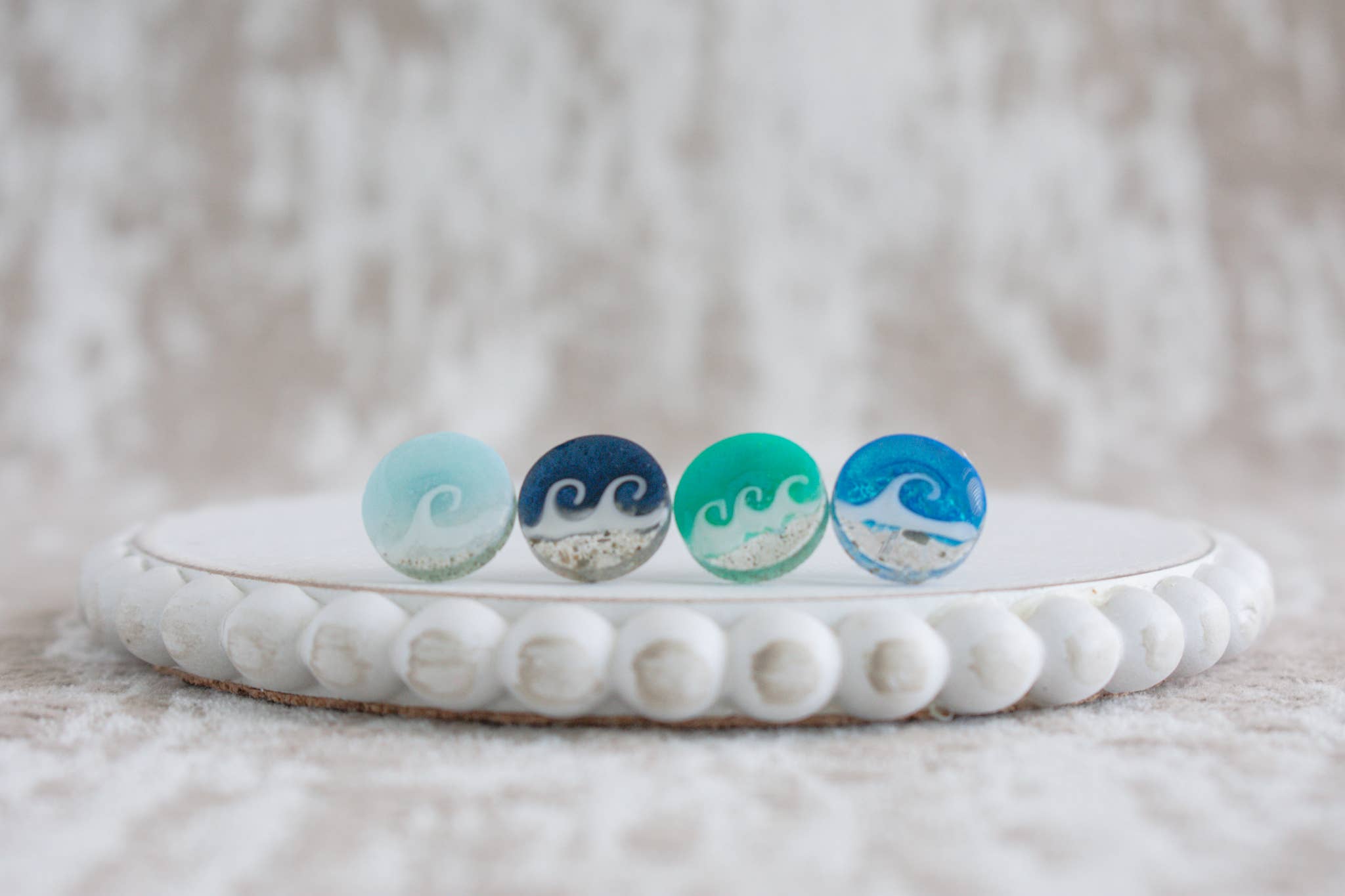 Sandy Beaches Shop - Wholesale Stud/Post Earrings - Custom Sand Wave Stud Earrings | Beach Sand6