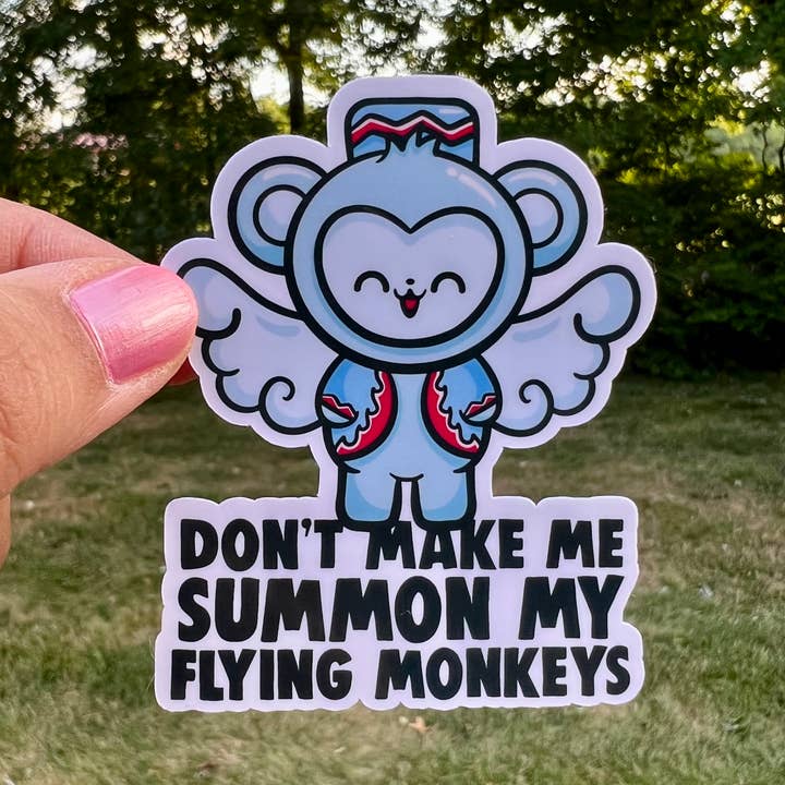 Flying Monkeys Sticker for wholesale by Fishbiscuit Designs