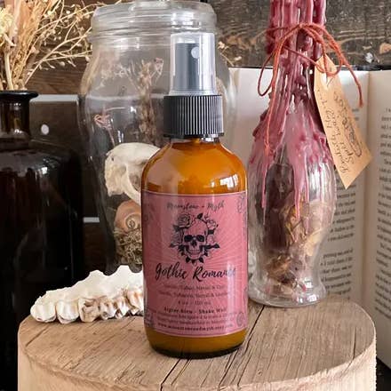 Gothic Romance, 4 oz scented room & linen spray for wholesale by Moonstone and Myth