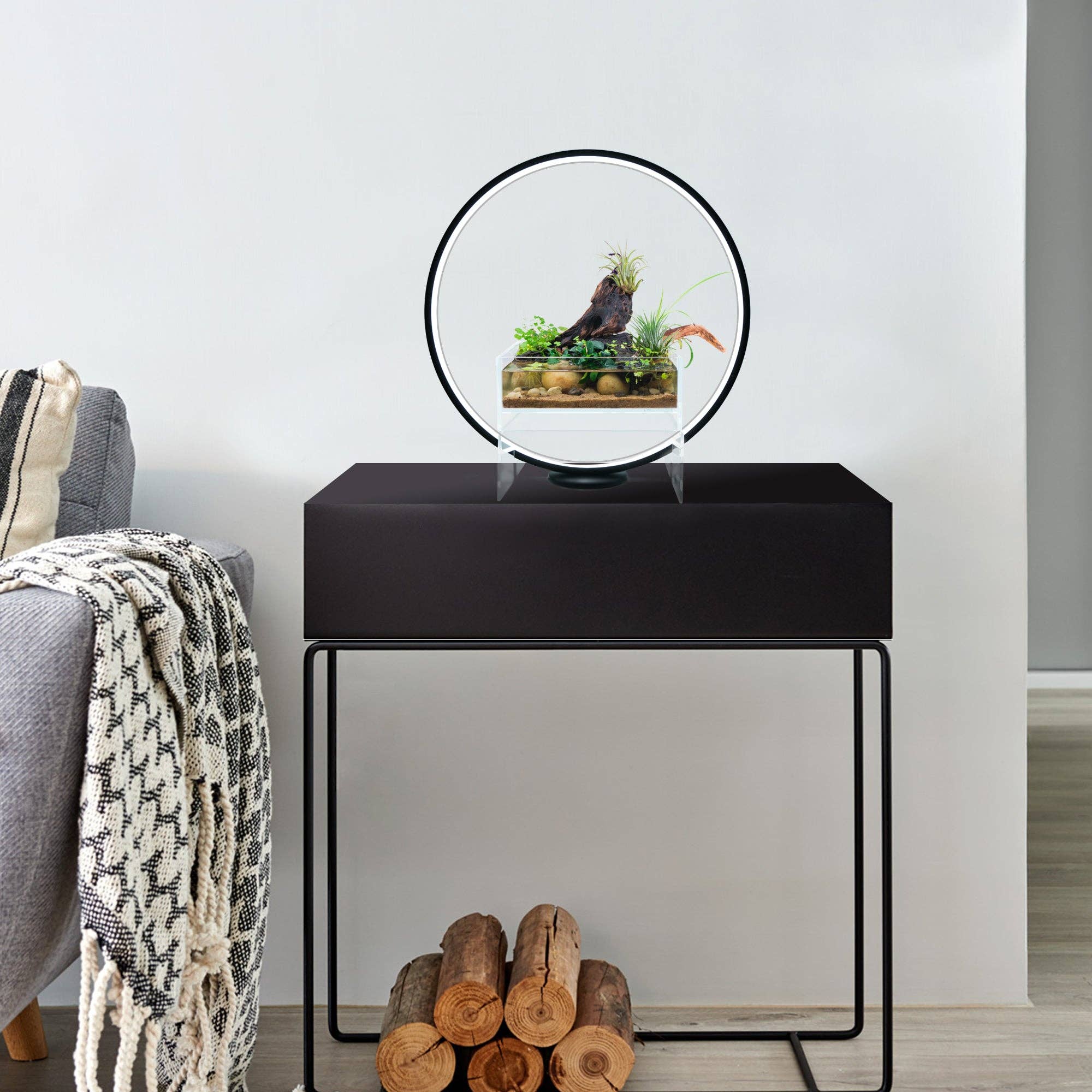 HIRO AQUATICS – Vaso de plantas por atacado – Circle Full Spectrum Plant Grow Light c/ suporte de exibição, para3