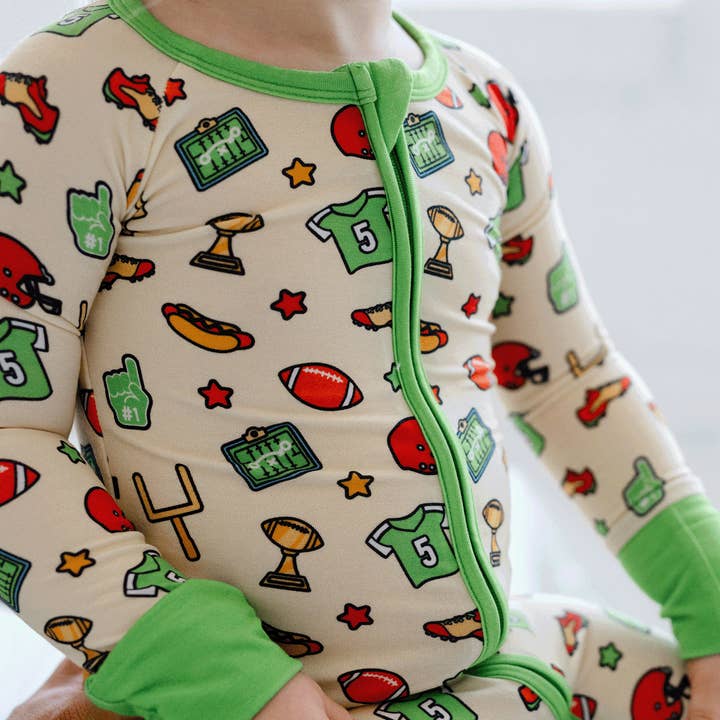 Football Zippy One-Piece for wholesale by Tailgate Tikes