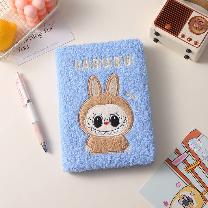 Auraquise - Wholesale Journal/Diary - Kids - Embroidered Cartoon Teddy Fleece Plush Notebook2