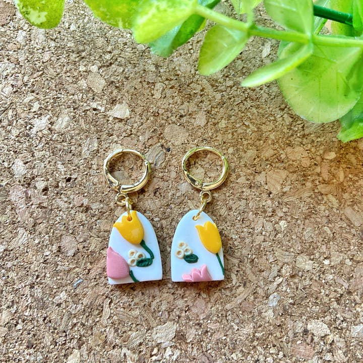 Small Flowers Clay Earring for wholesale by Giralda Designs