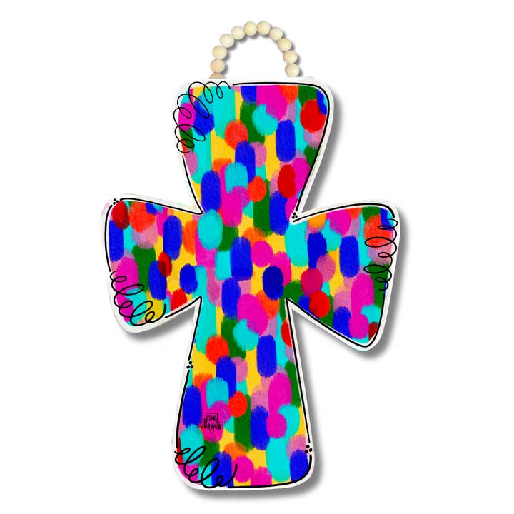 Stained Glass Cross Door Hanger for wholesale by DK Designs Georgia