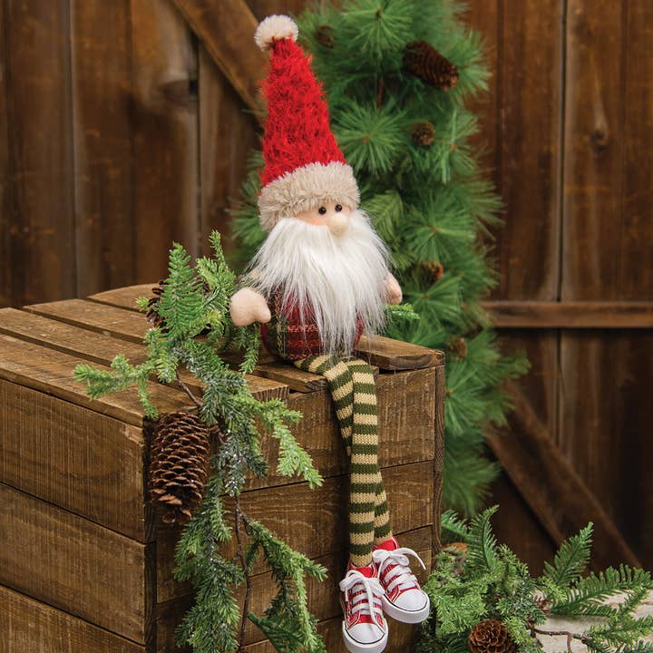 Bright Ideas – wholesale Christmas decoration – Dangle Leg Converse Santa1