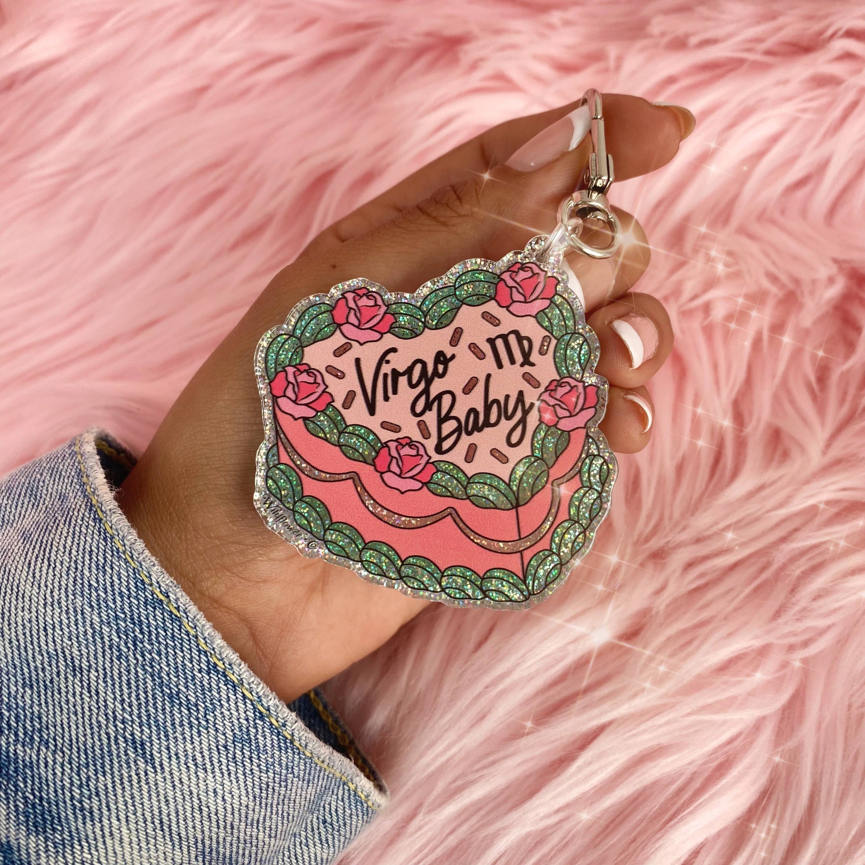 Wildflower + Co. - Wholesale Keychain – Women's - Zodiac Cake Bag Charm / Keychain10