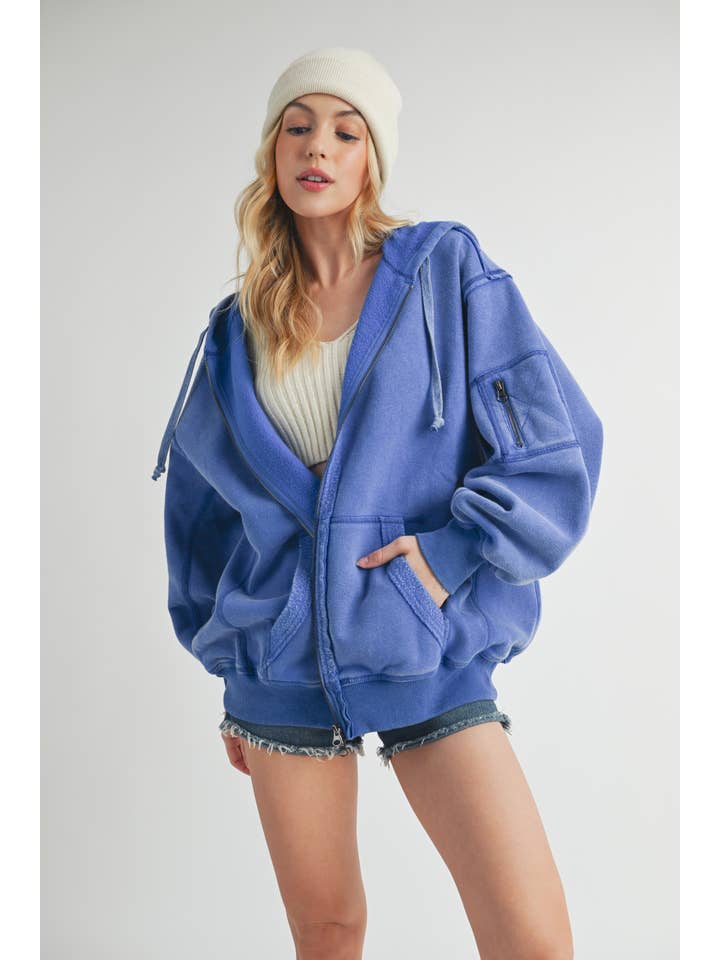 AEMI + CO - Wholesale Jacket - Women's - 5131EK Fiori Hoodie Jacket 2