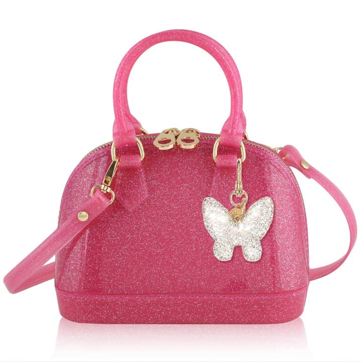 Carrying Kind - Wholesale Crossbody Bag - Kids - Cate in Hot Pink Sparkle: Charming Addition1