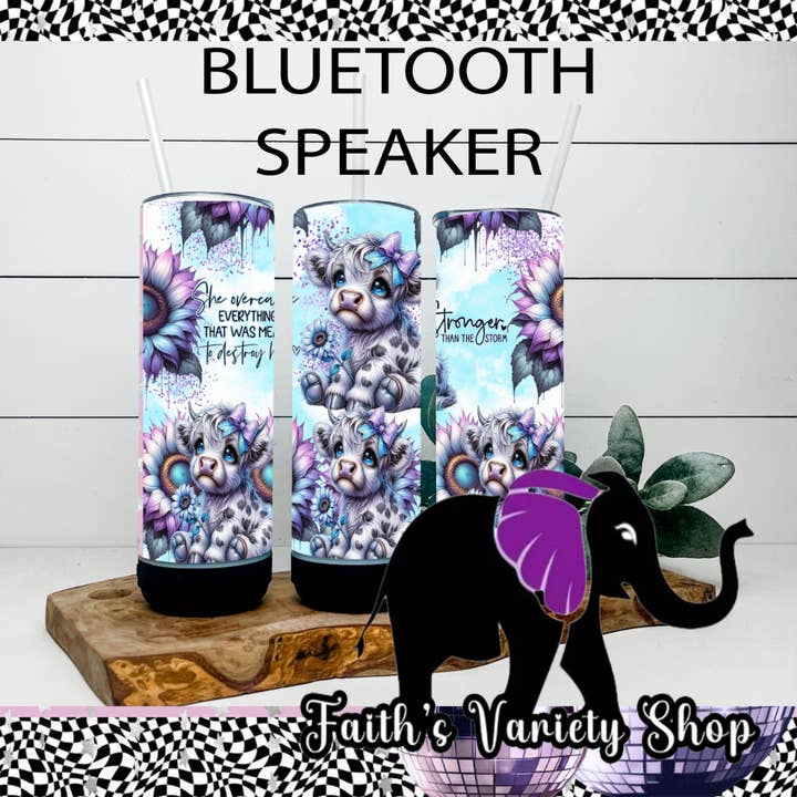 Stronger Than The Storm Cow Tumbler for wholesale by Faith'sVarietyShop
