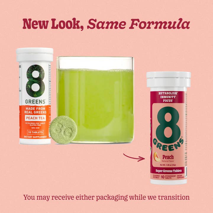 8Greens - Wholesale Oral Supplement/Vitamin - 8 Greens Peach Tea Effervescent Tablet