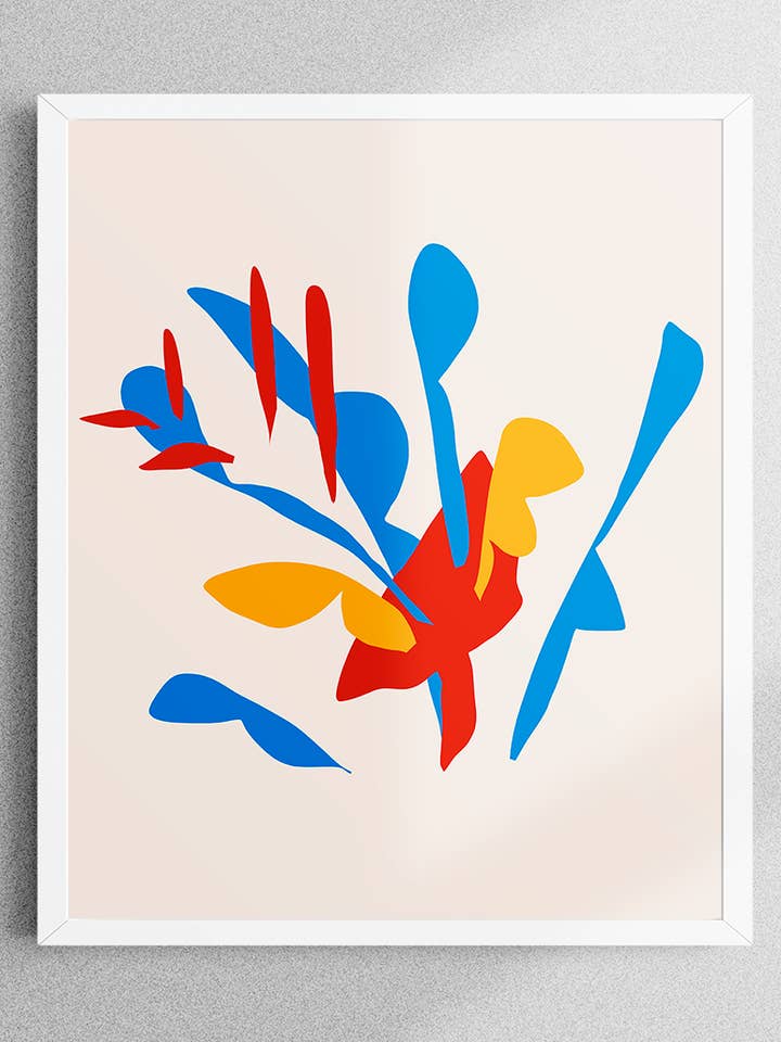 SHAPES AND FLOWERS POSTER for wholesale by PRINTTT STUDIO