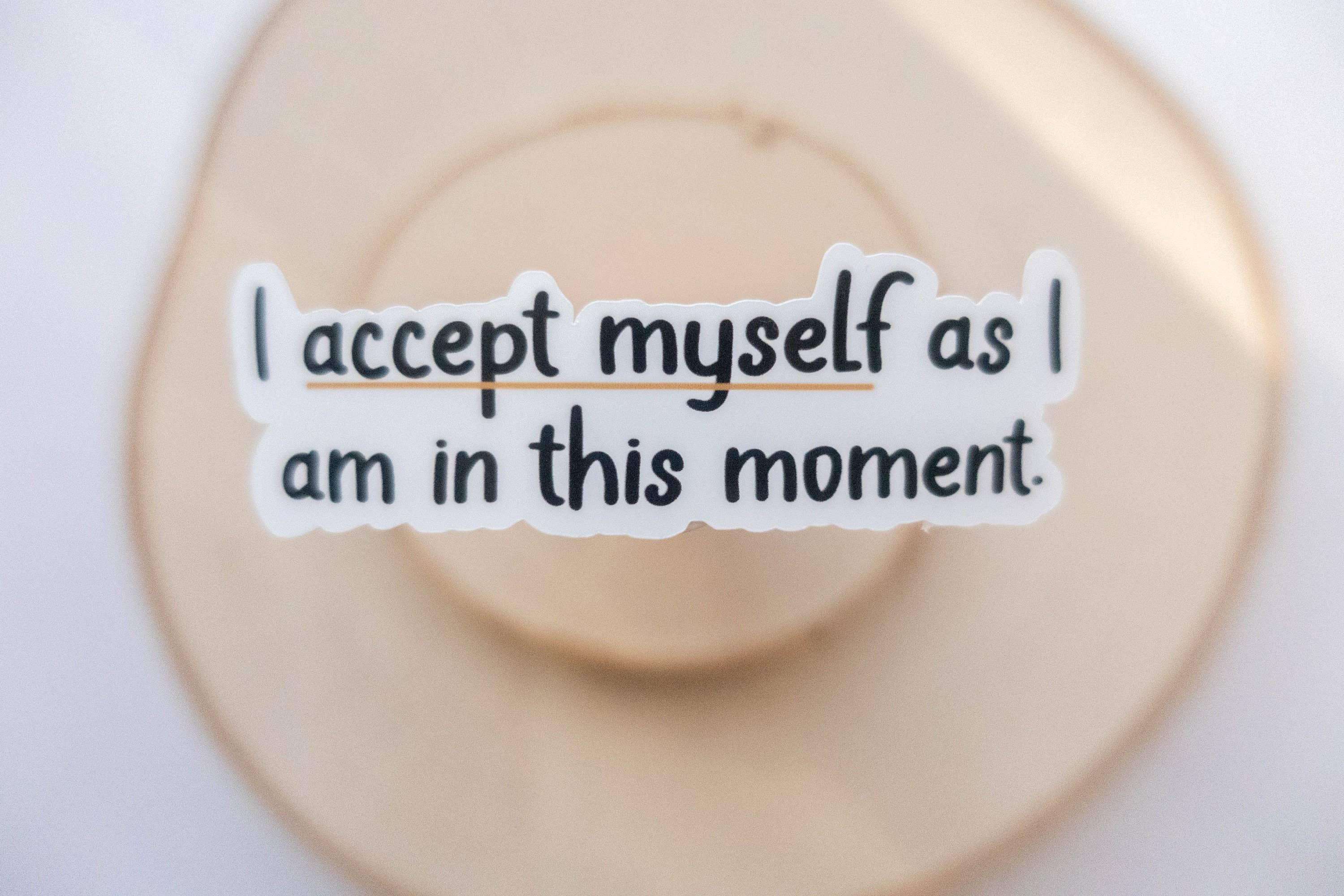 Syera Love & Co. - Wholesale Sticker - I Accept Myself Positive Affirmation Vinyl Stickers0